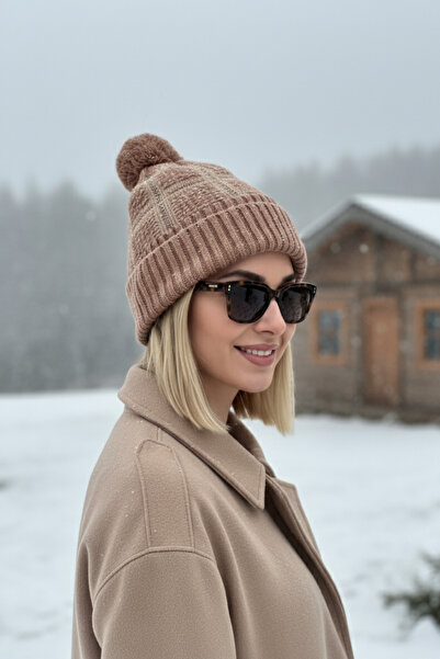 novon Nordic Design Premium Beanie with Warm Fur Inside and Soft Texture