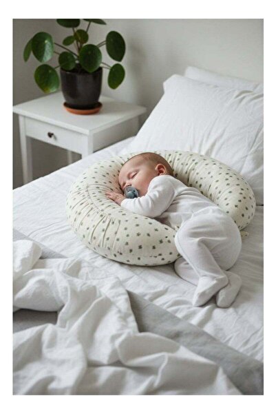 Fun Moment Soft Nursing Pillow,Removable and washable linen fabric 110 x 54 cm