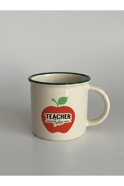 IŞILAY PROMOSYON Green - Teacher Tribe Modern Ceramic Mug with Lip