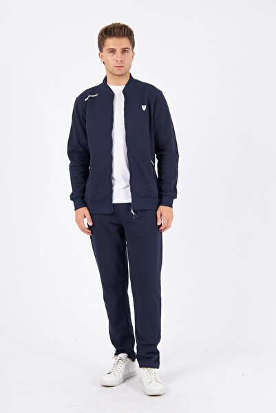 Marco Ferry Комплект зимни спортни дрехи от трислоен шерпа флийс в размер плюс, тъмносин 5721B-L