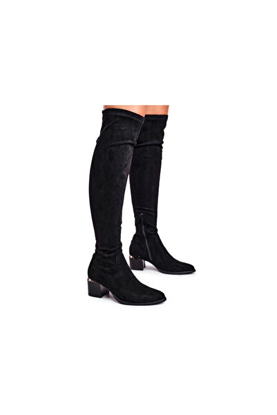 BOTO Women's over the knee high boots - black suede can't stop 37