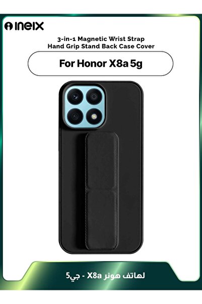 ineix 3-in-1 Magnetic Wrist Strap Hand Grip Stand Cover for Honor X8a