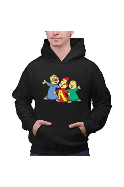 OEM Ανδρικό Φούτερ με Κουκούλα Alvin Adventures Alvinnn The Chipmunks