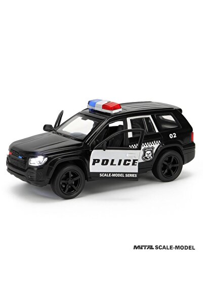 Blusmart Masina metalica cu girofar, muzicala si lumini, negru