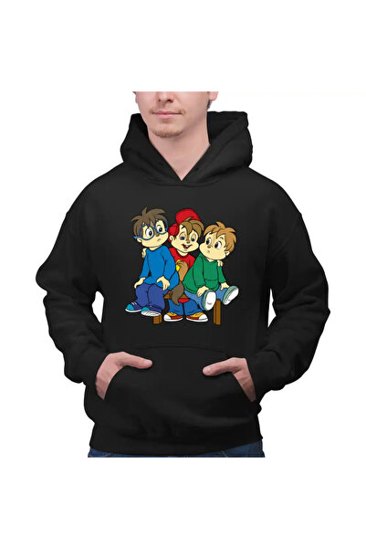 OEM Ανδρικό Φούτερ με Κουκούλα Alvin School Students Alvinnn The Chipmunks