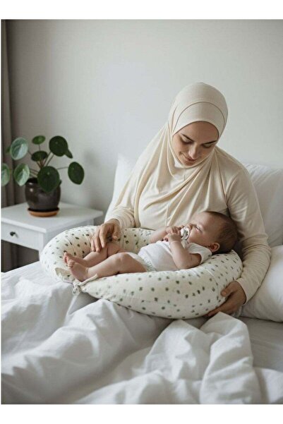 Fun Moment Soft Nursing Pillow,Removable and washable linen fabric 110 x 54 cm