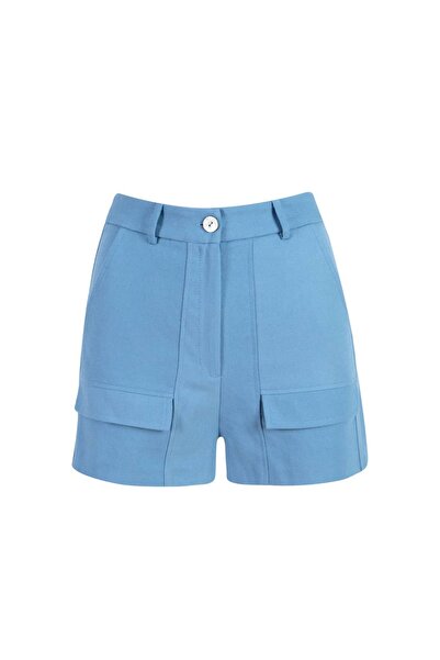 By Mare Style Jolie-Blue Organic Cotton Short Shorts