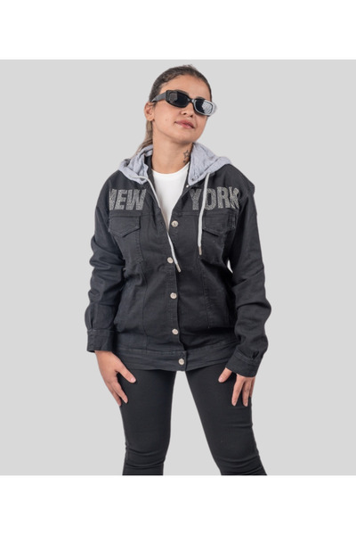 MQ Women's denim jacket hoodie