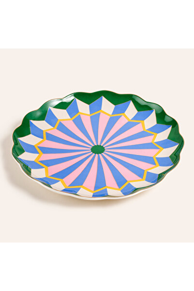 Zsa Zsa Zsu Luohu Porselen Yemek Tabağı 27x27x3 Cm Yeşil