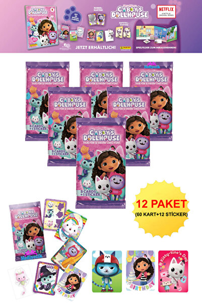 hediyecik بطاقات تداول بانيني غابي - بطاقات لعبة بيت الأحلام لغابي (12 حزمة ت...