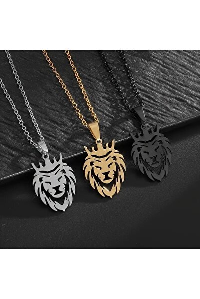 Feronnucci قلادة رجالي برأس أسد 3 ألوان 5757