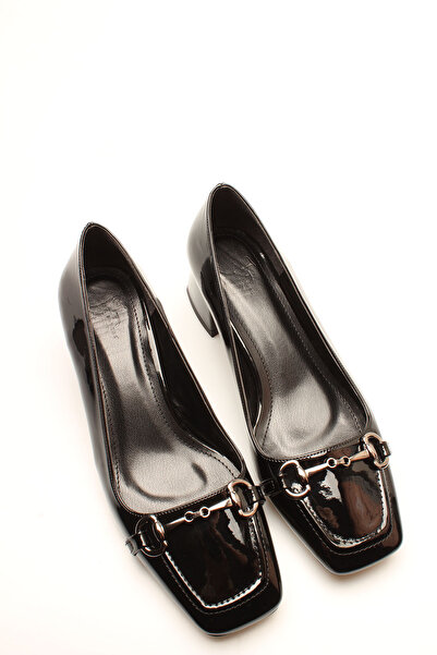 İDİL SİYAH RUGAN TOKALI KADIN TOPUKLU