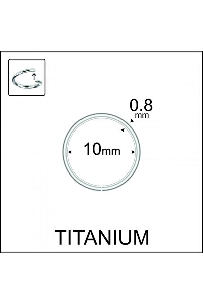 Rupen Kraft Yüksek Kalite G23 Titanium Hızma Titanyum / 10mm x 0.8mm Düz Halk...