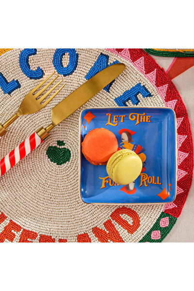 Zsa Zsa Zsu Luohu Porselen Tabak 12x12x2 Cm Mavi