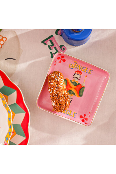 Zsa Zsa Zsu Luohu Porselen Tabak 12x12x2 Cm Pembe