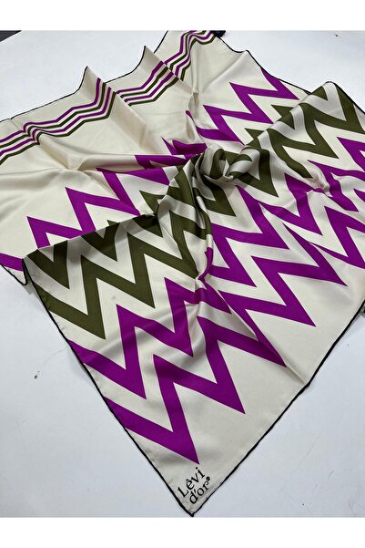 Levidor Krem Tivil İpek Eşarp Outlet IST 1010 - 14 Karışık Desen