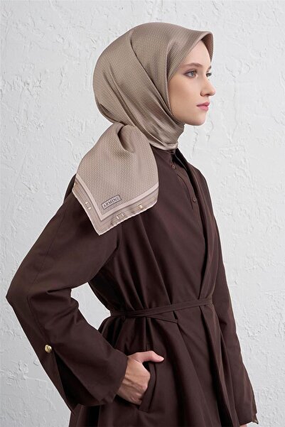 Armine Monogram Desenli Saf İpek Twill Eşarp 9401D 05