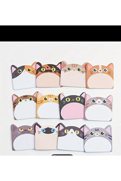Mixshop Online Kedi Figürlü Postit (1 adet karışık renk)