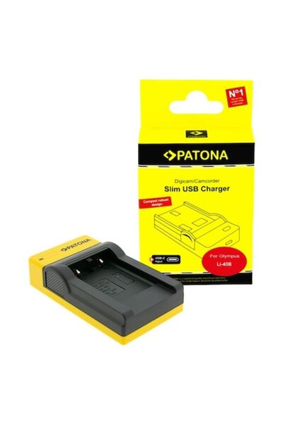 Patona Încărcător subțire USB-C pentru Olympus LI-40B, LI-42B, Nikon EN-EL10