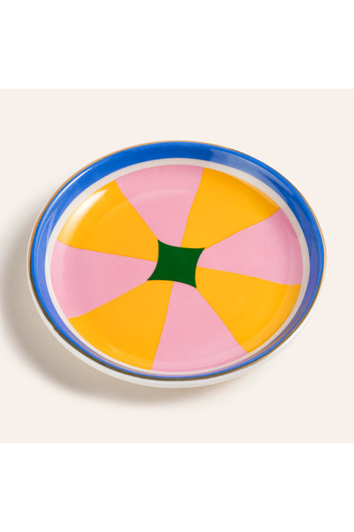 Zsa Zsa Zsu Luohu Porselen Tabak 10x10x1 Cm Renkli