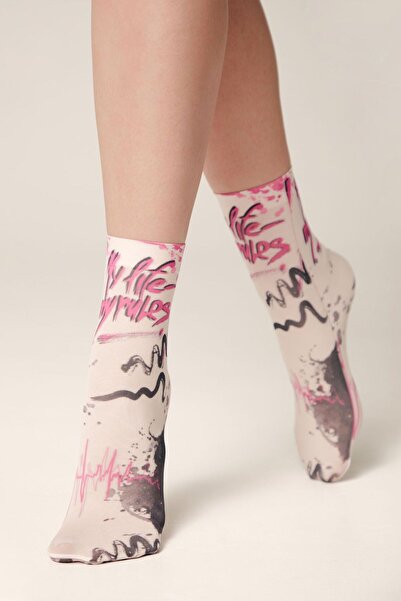Conte Elegant Șosete din poliamidă cu model, Conte Fantasy 756 - Multicolor, 36-39 (23-25)