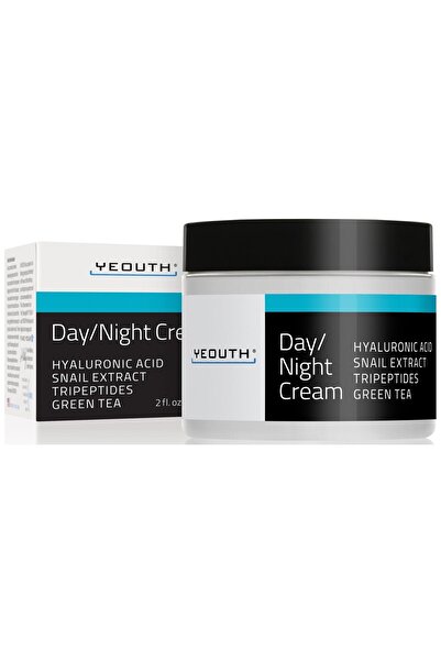 YEOUTH Day & Night Cream With Hyaluronic Acid, Snail Extract, Tripeptides, 2 oz