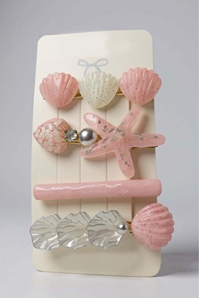 TAKIŞTIR Set of 4 Pink Color Mixed Figure Buckles