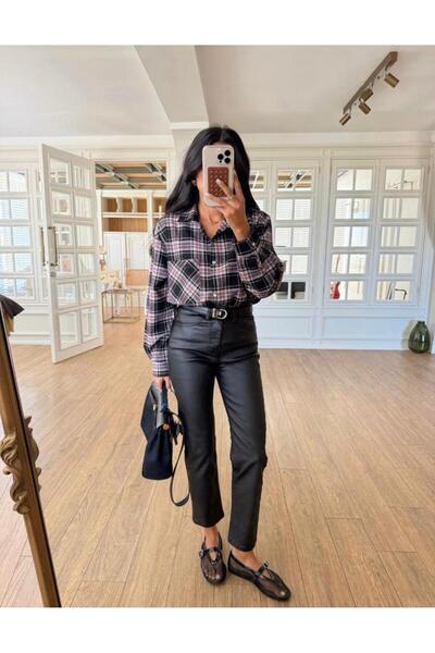 Marka Giyim Siyah Mumlu Fit Mom Jean
