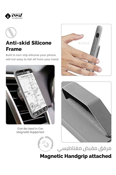 ineix 3-in-1 Magnetic Wrist Strap Hand Grip Stand Cover for Infinix Hot 30i