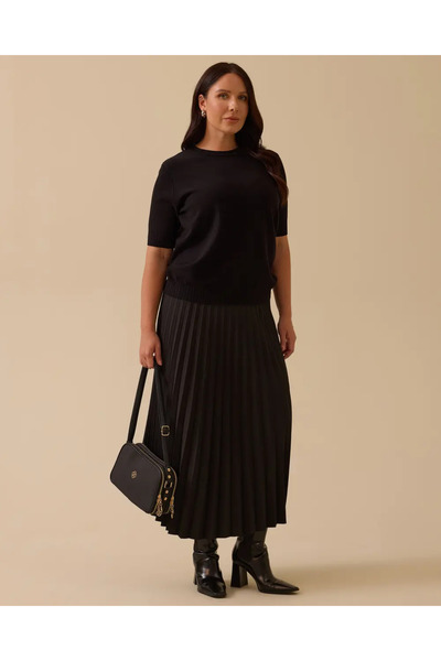 Gala-Xi Plus Size Short-Sleeved Basic Knitwear Blouse