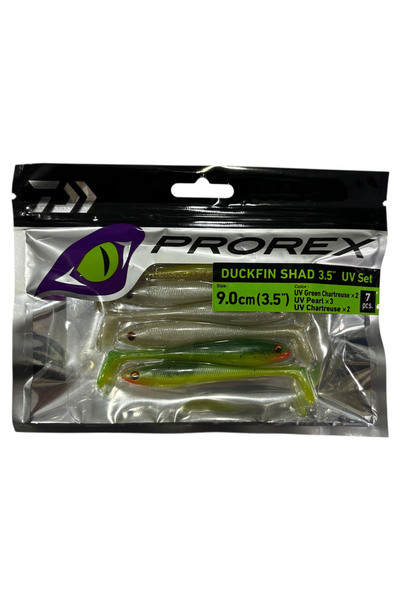 daiwa Prorex Duckfin Shad 9cm 7 Adet Silikon Yem (UV Set)