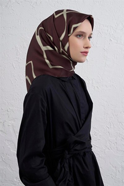 Armine وشاح من الحرير الخالص بنمط هندسي 9441D 04