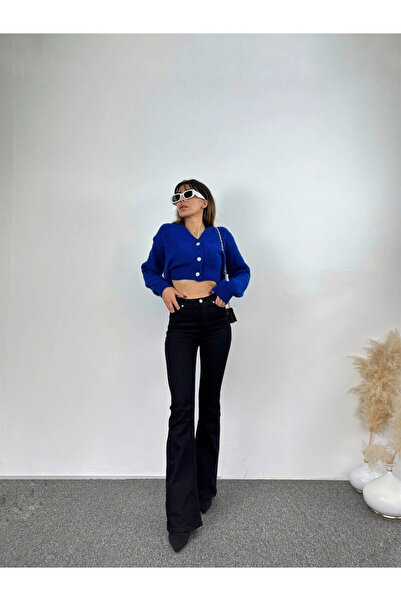 mooishan Pantaloni de damă Çnr Gold Premium cu talie înaltă din denim New Hsn