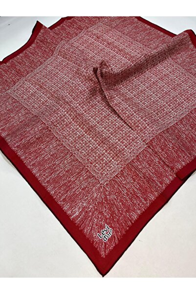 Levidor Kırmızı Tivil İpek Eşarp IST 50801 - 4 Karışık Desen