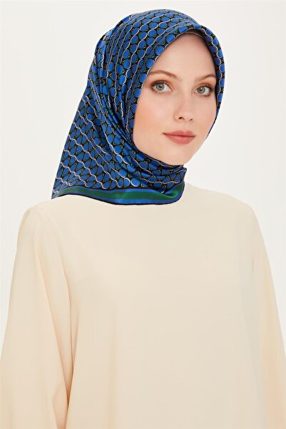 Armine Geometrik Desenli Twill Saf İpek Eşarp 9226D 82