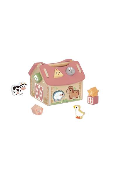 Tooky Toy Casă din lemn FSC în formă de fermă