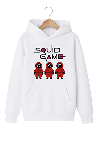 CLASSY.MODA سويت شيرت للجنسين بغطاء رأس بشخصية ورمز من مسلسل 'لعبة الحبار' مط...