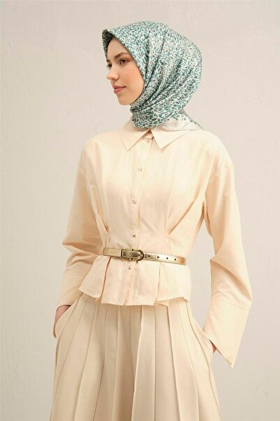 Armine طبعة الفهد قطعة من وشاح حرير تويل ساف 9352D 09