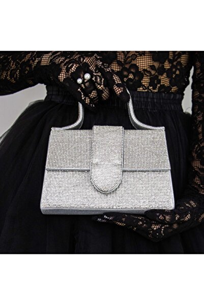 mei Γυναικεία Τσάντα A012 Ασημί