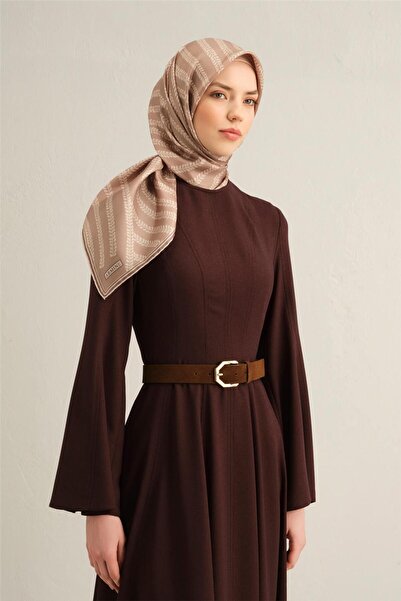 Armine سورا وشاح حريري 9351-40 نمط مختلط بني حليبي