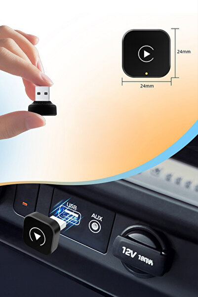 Techmaster Kablosuz Android Auto ve CarPlay Adaptörü Apple ve Android Cihazlar ile Uyumlu