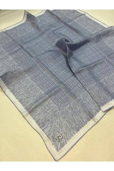 Levidor Mavi Tivil İpek Eşarp IST 50801 - 3 Karışık Desen