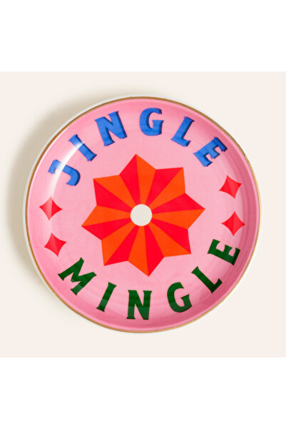 Zsa Zsa Zsu Luohu Porselen Tabak 10x10x1 Cm Pembe