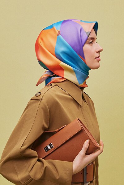 Armine بنقشة هندسية شال ساف حرير سورا 9331D 82