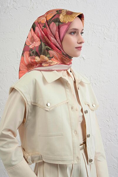 Armine imprimeu floral Eșarfă Pură mătase Twill 9403D 01