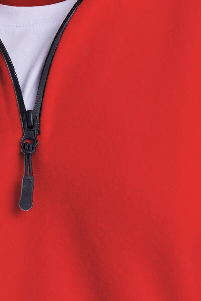 Tudors Women's Standard Fit Anti-Pilling Non-Pilling Cold-Proof Red Bato Collar Fleece Sweatshirt