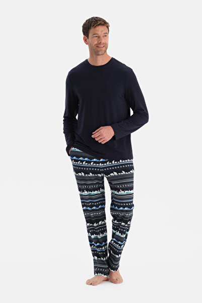 Dagi Cycling Collar Long Sleeve T-Shirt Pants Set