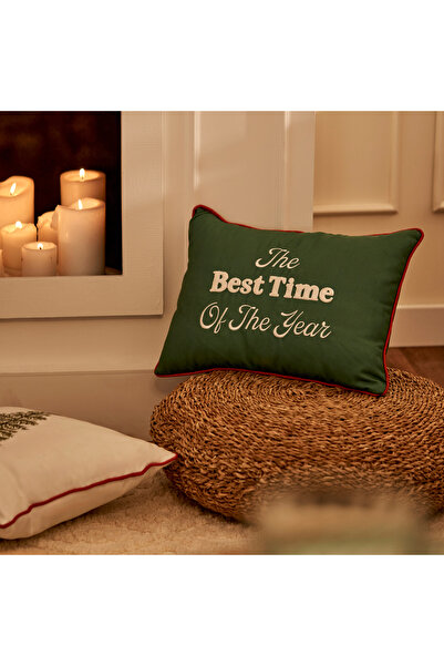 Bella Maison New Year Christmas Throw Pillow Cover Green (35X50 cm)