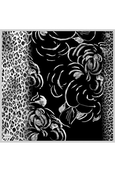 Armine Leopar Desenli Saf İpek Sura Eşarp 9355D 03