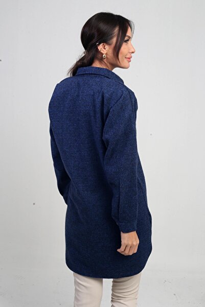 By Saygı Women's Side Slit Gray Tunic Shirt